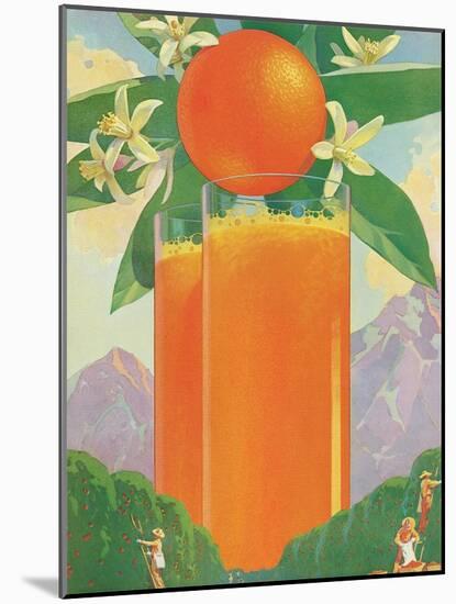 Giant Glasses of Orange Juice-null-Mounted Giclee Print