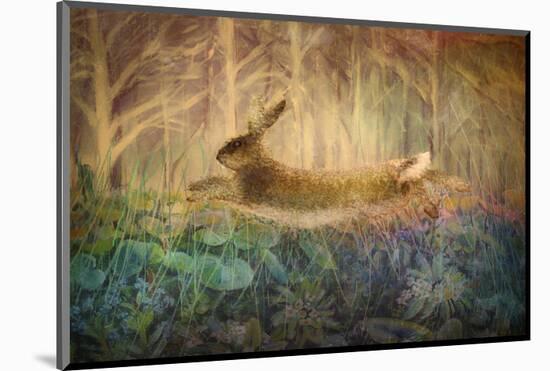 Giant Hare leaps-Claire Westwood-Mounted Art Print