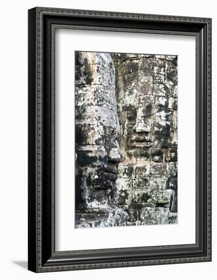 Giant Heads at the Bayon Temple, Angkor, Siem Reap, Cambodia, Indochina-Jordan Banks-Framed Photographic Print