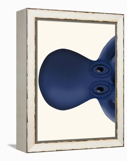 Giant Octopus Blue Triptych a-Fab Funky-Framed Stretched Canvas