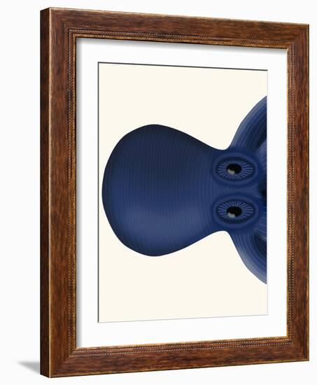 Giant Octopus Blue Triptych a-Fab Funky-Framed Art Print