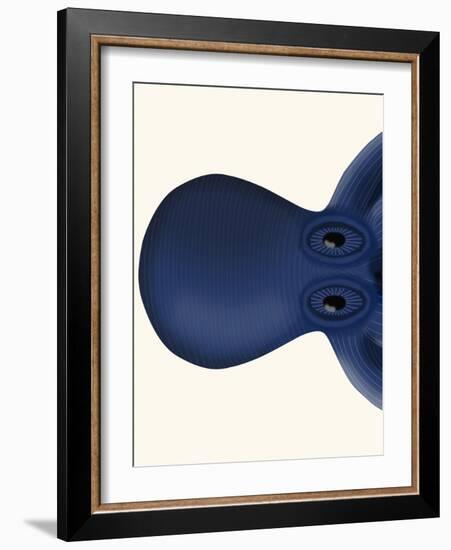 Giant Octopus Blue Triptych a-Fab Funky-Framed Art Print