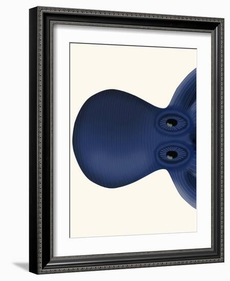 Giant Octopus Blue Triptych a-Fab Funky-Framed Art Print