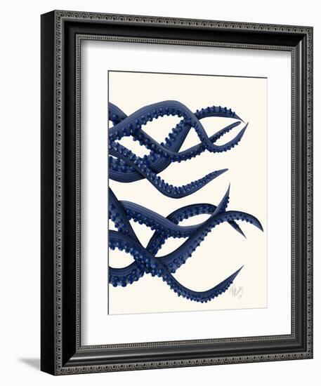 Giant Octopus Blue Triptych c-Fab Funky-Framed Premium Giclee Print