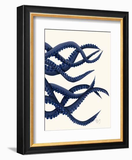 Giant Octopus Blue Triptych c-Fab Funky-Framed Premium Giclee Print