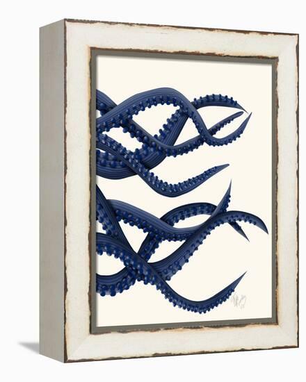 Giant Octopus Blue Triptych c-Fab Funky-Framed Stretched Canvas