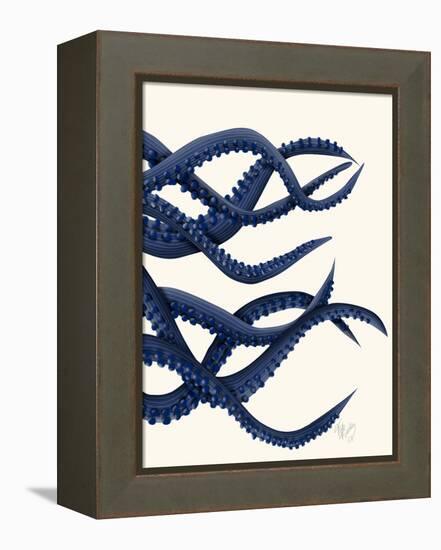 Giant Octopus Blue Triptych c-Fab Funky-Framed Stretched Canvas