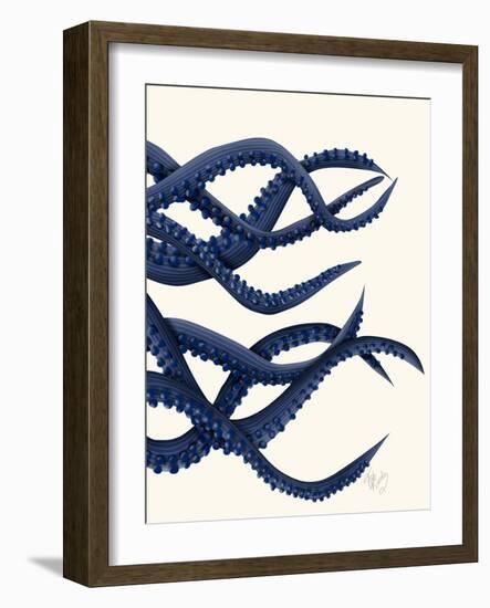 Giant Octopus Blue Triptych c-Fab Funky-Framed Premium Giclee Print