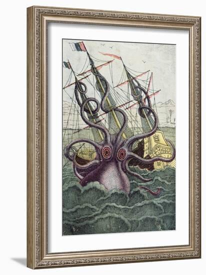 Giant Octopus, Illustration from 'L'Histoire Naturelle Generale Et Particuliere Des Mollusques'-French-Framed Giclee Print
