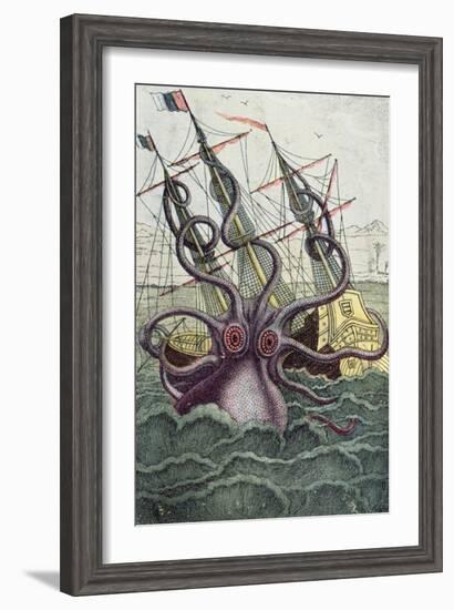 Giant Octopus, Illustration from 'L'Histoire Naturelle Generale Et Particuliere Des Mollusques'-French-Framed Giclee Print