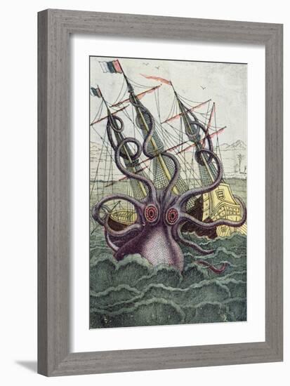 Giant Octopus, Illustration from 'L'Histoire Naturelle Generale Et Particuliere Des Mollusques'-French-Framed Giclee Print