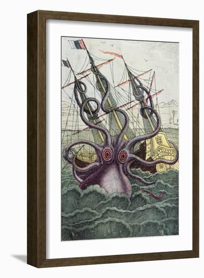 Giant Octopus, Illustration from 'L'Histoire Naturelle Generale Et Particuliere Des Mollusques'-French-Framed Giclee Print