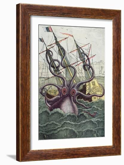 Giant Octopus, Illustration from 'L'Histoire Naturelle Generale Et Particuliere Des Mollusques'-French-Framed Giclee Print