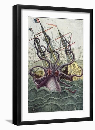 Giant Octopus, Illustration from 'L'Histoire Naturelle Generale Et Particuliere Des Mollusques'-French-Framed Giclee Print