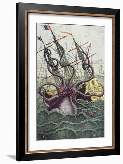 Giant Octopus, Illustration from 'L'Histoire Naturelle Generale Et Particuliere Des Mollusques'-French-Framed Giclee Print