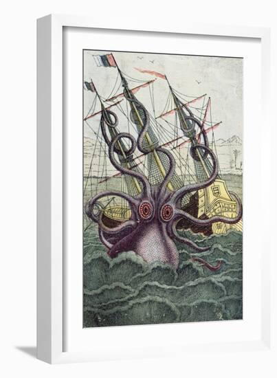 Giant Octopus, Illustration from 'L'Histoire Naturelle Generale Et Particuliere Des Mollusques'-French-Framed Giclee Print