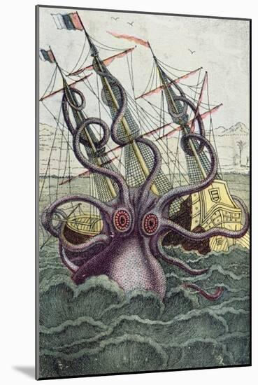 Giant Octopus, Illustration from 'L'Histoire Naturelle Generale Et Particuliere Des Mollusques'-French-Mounted Giclee Print