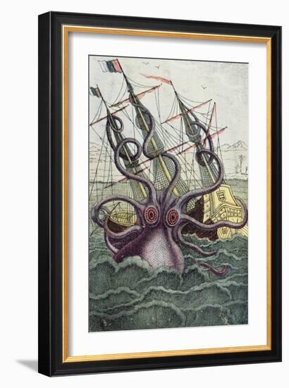 Giant Octopus, Illustration from 'L'Histoire Naturelle Generale Et Particuliere Des Mollusques'-French-Framed Giclee Print