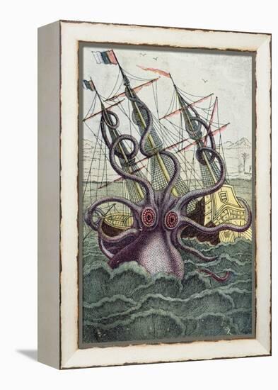 Giant Octopus, Illustration from 'L'Histoire Naturelle Generale Et Particuliere Des Mollusques'-French-Framed Premier Image Canvas