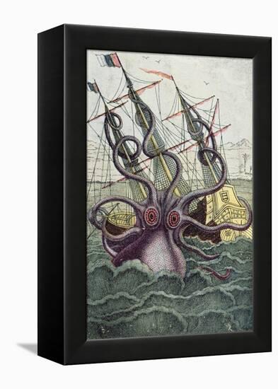 Giant Octopus, Illustration from 'L'Histoire Naturelle Generale Et Particuliere Des Mollusques'-French-Framed Premier Image Canvas