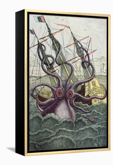 Giant Octopus, Illustration from 'L'Histoire Naturelle Generale Et Particuliere Des Mollusques'-French-Framed Premier Image Canvas