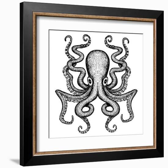 Giant Octopus - Sea Monster-IADA-Framed Art Print