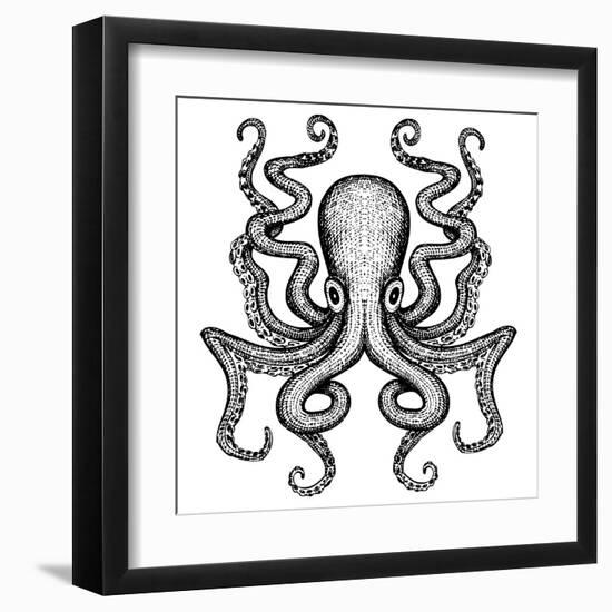 Giant Octopus - Sea Monster-IADA-Framed Art Print