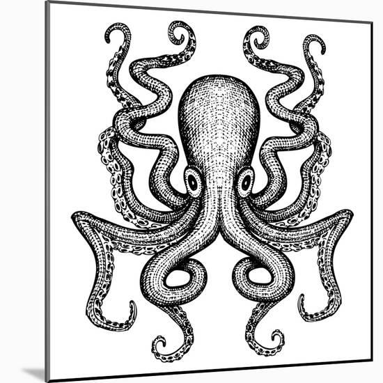 Giant Octopus - Sea Monster-IADA-Mounted Art Print