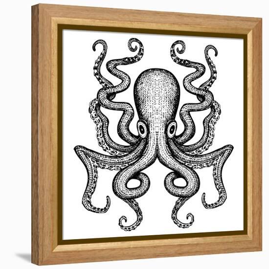 Giant Octopus - Sea Monster-IADA-Framed Stretched Canvas