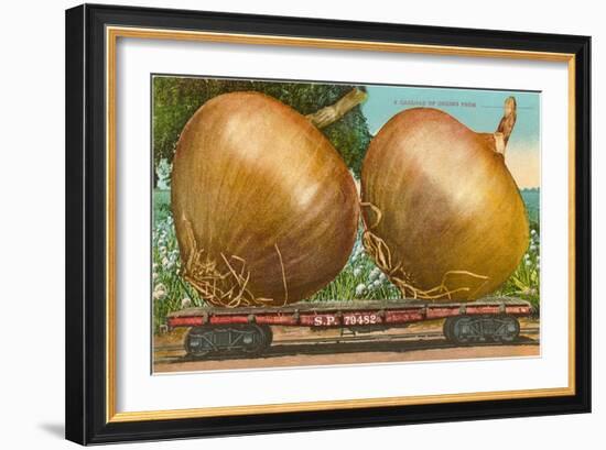 Giant Onions on Flatbed-null-Framed Art Print