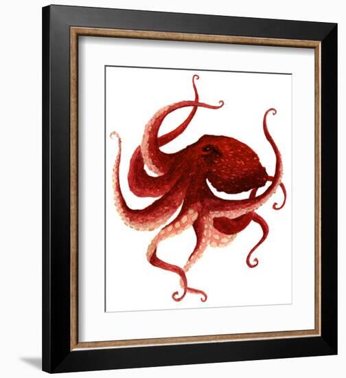 Giant Pacific Octopus - Red-Jeannine Saylor-Framed Art Print