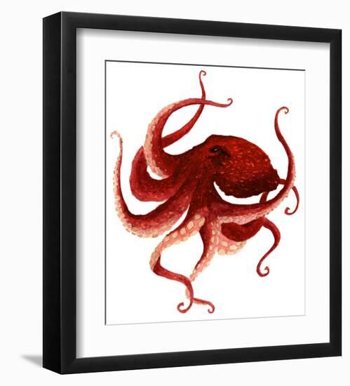 Giant Pacific Octopus - Red-Jeannine Saylor-Framed Art Print