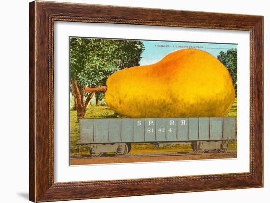 Giant Pear in Rail Car-null-Framed Art Print