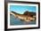 Giant Pike in Boat-null-Framed Art Print