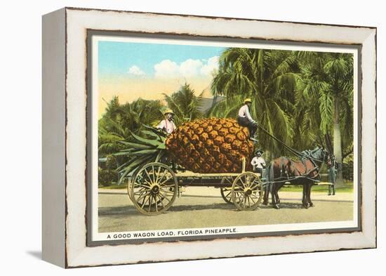 Giant Pineapple on Wagon, Florida-null-Framed Stretched Canvas