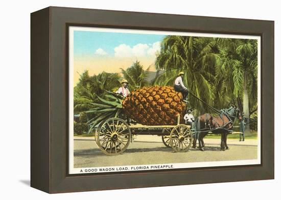 Giant Pineapple on Wagon, Florida-null-Framed Stretched Canvas