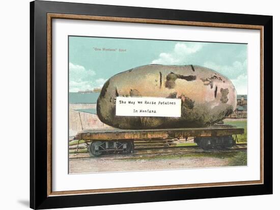 Giant Potato on Flatbed, Montana-null-Framed Art Print