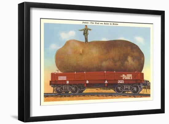 Giant Potato on Rail Car, Maine-null-Framed Art Print