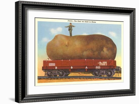 Giant Potato on Rail Car, Maine-null-Framed Art Print