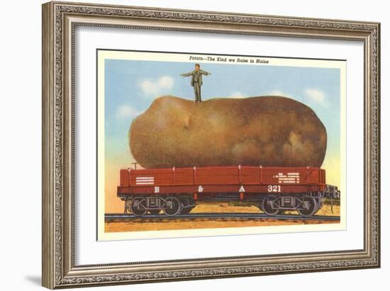 Giant Potato on Rail Car, Maine-null-Framed Premium Giclee Print
