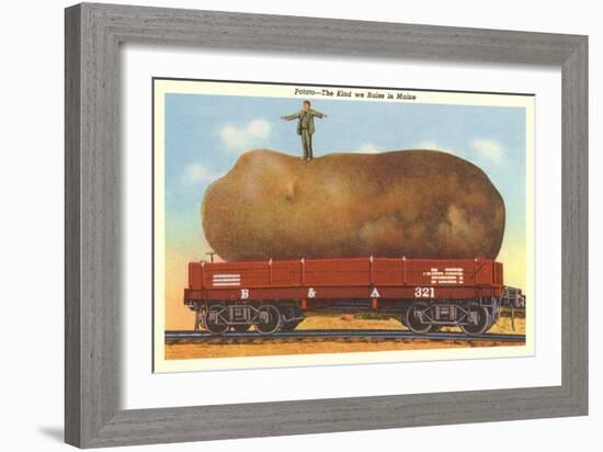 Giant Potato on Rail Car, Maine-null-Framed Premium Giclee Print