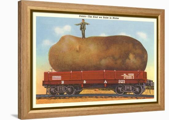 Giant Potato on Rail Car, Maine-null-Framed Stretched Canvas