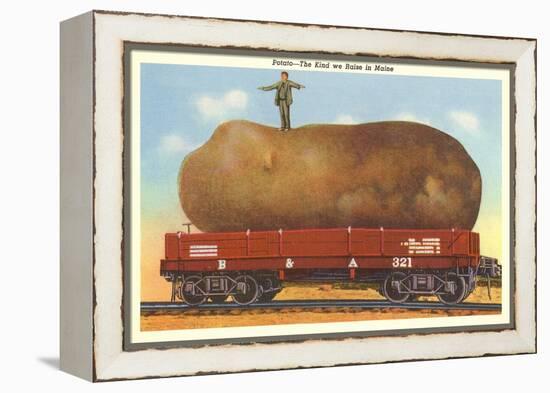 Giant Potato on Rail Car, Maine-null-Framed Stretched Canvas