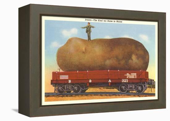 Giant Potato on Rail Car, Maine-null-Framed Stretched Canvas