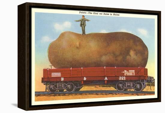 Giant Potato on Rail Car, Maine-null-Framed Stretched Canvas