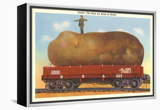 Giant Potato on Rail Car, Maine-null-Framed Stretched Canvas