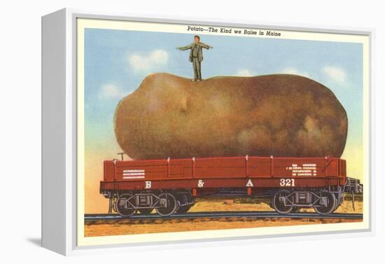 Giant Potato on Rail Car, Maine-null-Framed Stretched Canvas