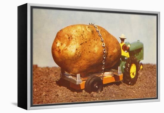 Giant Potato on Toy Tractor-null-Framed Stretched Canvas