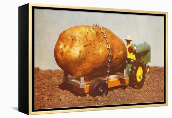 Giant Potato on Toy Tractor-null-Framed Stretched Canvas