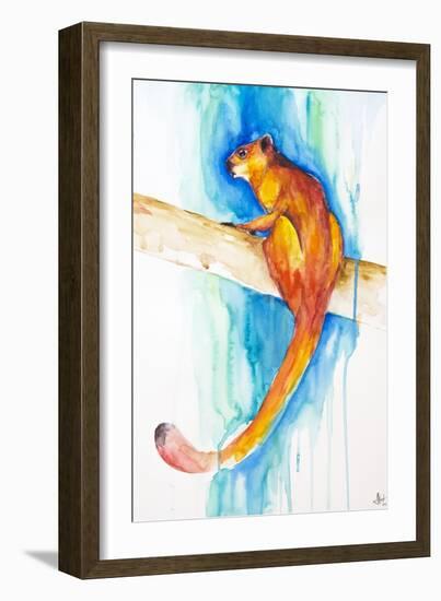 Giant Red Flying Squirrel (Habitat)-Marc Allante-Framed Giclee Print